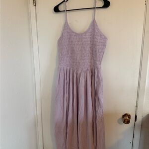 Aerie Lavender Gingham Dress